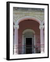 Ornate Balcony of Old House Along Paseo Del Prado, Old Havana, Cuba, West Indies, Central America-John Harden-Framed Photographic Print