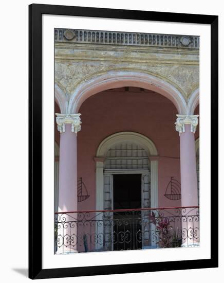 Ornate Balcony of Old House Along Paseo Del Prado, Old Havana, Cuba, West Indies, Central America-John Harden-Framed Photographic Print