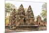 Ornate Carvings in Red Sandstone at Banteay Srei Temple in Angkor, Siem Reap, Cambodia-Michael Nolan-Mounted Photographic Print