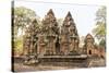 Ornate Carvings in Red Sandstone at Banteay Srei Temple in Angkor, Siem Reap, Cambodia-Michael Nolan-Stretched Canvas