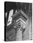 Ornate Classical Corinthian Column in Interior of Penn Station-Walker Evans-Stretched Canvas