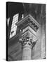 Ornate Classical Corinthian Column in Interior of Penn Station-Walker Evans-Stretched Canvas