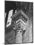 Ornate Classical Corinthian Column in Interior of Penn Station-Walker Evans-Mounted Photographic Print