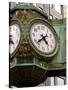 Ornate clock on building in downtown, Chicago, Illinois, USA-Alan Klehr-Stretched Canvas