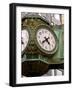 Ornate clock on building in downtown, Chicago, Illinois, USA-Alan Klehr-Framed Photographic Print