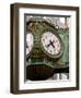 Ornate clock on building in downtown, Chicago, Illinois, USA-Alan Klehr-Framed Photographic Print