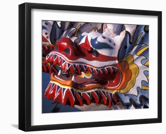 Ornate Detail of a Dragon Boat on the Willamette River, Rose Festival, Portland, Oregon, USA-Janis Miglavs-Framed Premium Photographic Print