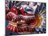 Ornate Detail of a Dragon Boat on the Willamette River, Rose Festival, Portland, Oregon, USA-Janis Miglavs-Mounted Premium Photographic Print