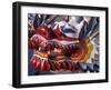 Ornate Detail of a Dragon Boat on the Willamette River, Rose Festival, Portland, Oregon, USA-Janis Miglavs-Framed Photographic Print