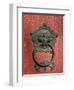 Ornate Detail on a Traditional Door in Simatai, China, Asia-John Woodworth-Framed Photographic Print