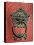 Ornate Detail on a Traditional Door in Simatai, China, Asia-John Woodworth-Stretched Canvas