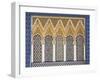 Ornate Detail With Coloured Tiles, Royal Palace, Fez-El-Jedid, Fez (Fes), Morocco, North Africa-null-Framed Photographic Print