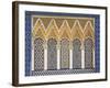 Ornate Detail With Coloured Tiles, Royal Palace, Fez-El-Jedid, Fez (Fes), Morocco, North Africa-null-Framed Photographic Print
