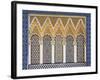 Ornate Detail With Coloured Tiles, Royal Palace, Fez-El-Jedid, Fez (Fes), Morocco, North Africa-null-Framed Photographic Print