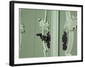 Ornate Door Handles, Old Town, Wroclaw, Silesia, Poland, Europe-Frank Fell-Framed Photographic Print