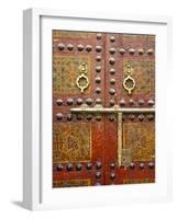 Ornate Door, Sidi Ahmed Tijani Mosque, the Medina, Fes, Morocco-Doug Pearson-Framed Photographic Print