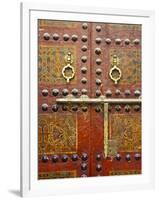 Ornate Door, Sidi Ahmed Tijani Mosque, the Medina, Fes, Morocco-Doug Pearson-Framed Photographic Print