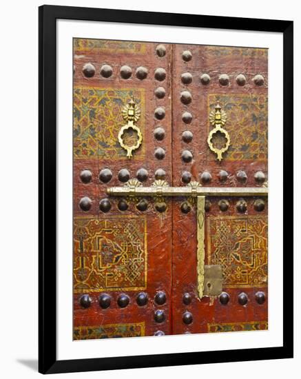 Ornate Door, Sidi Ahmed Tijani Mosque, the Medina, Fes, Morocco-Doug Pearson-Framed Photographic Print