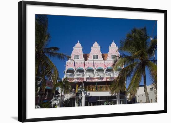 Ornate Dutch Building Oranjestad Aruba-George Oze-Framed Photographic Print