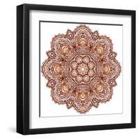 Ornate Ethnic Henna Colors Mandala-art_of_sun-Framed Art Print