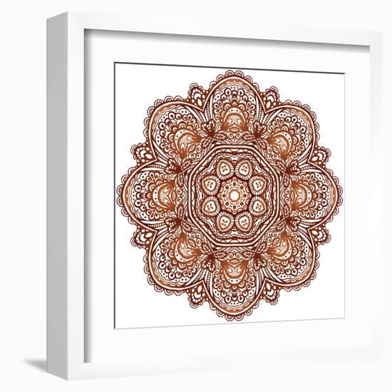 Ornate Ethnic Henna Colors Mandala-art_of_sun-Framed Art Print