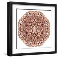 Ornate Ethnic Henna Colors Mandala-art_of_sun-Framed Art Print