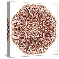 Ornate Ethnic Henna Colors Mandala-art_of_sun-Stretched Canvas