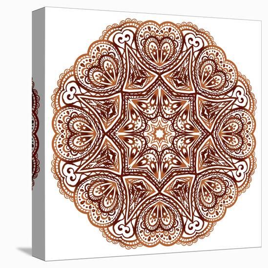 Ornate Ethnic Henna Colors Mandala-art_of_sun-Stretched Canvas