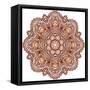 Ornate Ethnic Henna Colors Mandala-art_of_sun-Framed Stretched Canvas