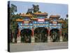 Ornate Gateway in Jingshan Park, Beijing, China, Asia-Gavin Hellier-Stretched Canvas