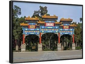 Ornate Gateway in Jingshan Park, Beijing, China, Asia-Gavin Hellier-Framed Photographic Print