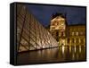 Ornate Glass and Masonry at the Louvre-Michael Blanchette Photography-Framed Stretched Canvas