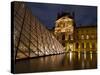 Ornate Glass and Masonry at the Louvre-Michael Blanchette Photography-Stretched Canvas