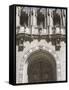 Ornate Gothic Style Entrance to the Tribune Tower, Chicago, Illinois, USA-Amanda Hall-Framed Stretched Canvas