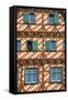 Ornate Half Timbered House in Ulm's Fishermen and Tanners' District, Ulm, Baden-Wurttemberg-Doug Pearson-Framed Stretched Canvas