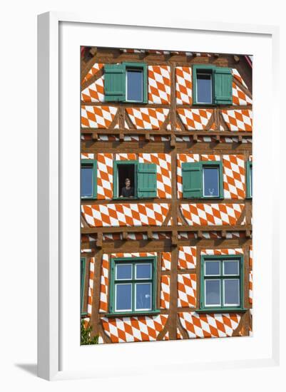 Ornate Half Timbered House in Ulm's Fishermen and Tanners' District, Ulm, Baden-Wurttemberg-Doug Pearson-Framed Photographic Print