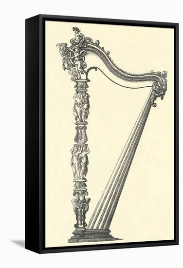 Ornate Harp Frame-null-Framed Stretched Canvas