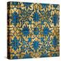 Ornate In Gold and Blue-Ellie Roberts-Stretched Canvas