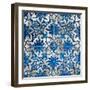 Ornate In Silver and Blue-Ellie Roberts-Framed Art Print