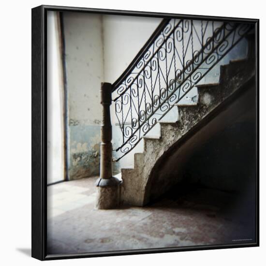Ornate Ironwork on Stairs, Cienfuegos, Cuba, West Indies, Central America-Lee Frost-Framed Photographic Print