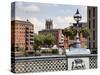 Ornate Lamp on Leeds Bridge, Leeds, West Yorkshire, Yorkshire, England, United Kingdom, Europe-Mark Sunderland-Stretched Canvas