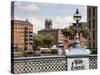 Ornate Lamp on Leeds Bridge, Leeds, West Yorkshire, Yorkshire, England, United Kingdom, Europe-Mark Sunderland-Stretched Canvas