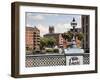 Ornate Lamp on Leeds Bridge, Leeds, West Yorkshire, Yorkshire, England, United Kingdom, Europe-Mark Sunderland-Framed Photographic Print