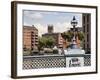 Ornate Lamp on Leeds Bridge, Leeds, West Yorkshire, Yorkshire, England, United Kingdom, Europe-Mark Sunderland-Framed Photographic Print