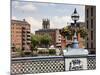 Ornate Lamp on Leeds Bridge, Leeds, West Yorkshire, Yorkshire, England, United Kingdom, Europe-Mark Sunderland-Mounted Photographic Print