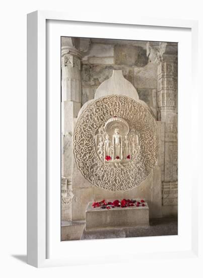 Ornate Marble Carving Of The Famous Jain Temple Ranakpur Located In Rural Rajasthan, India-Erik Kruthoff-Framed Photographic Print