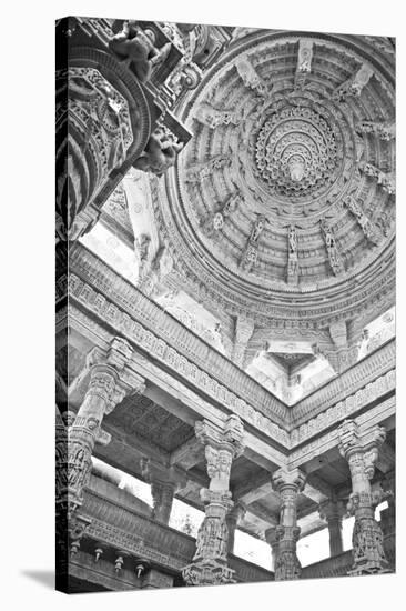 Ornate Marble Columns Of The Famous Jain Temple Ranakpur Located In Rural Rajasthan, India-Erik Kruthoff-Stretched Canvas