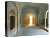 Ornate Passageway to Open Door, Samode Palace, Jaipur, Rajasthan State, India-Gavin Hellier-Stretched Canvas