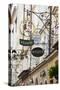 Ornate Shop Signs on Getreidegasse, Salzburgs Bustling Shopping Street, Salzburg-Doug Pearson-Stretched Canvas