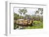 Ornate Tourist Boats Near the South Gate at Angkor Thom-Michael Nolan-Framed Photographic Print